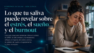 Persona con estrés frente al ordenador, imagen de cabecera sobre estrés, sueño y burnout